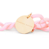 Mini Flat Chain Bracelet -Pink
