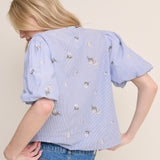 Brooke Top - Blue Stripe