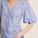 Brooke Top - Blue Stripe