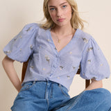 Brooke Top - Blue Stripe