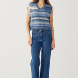 Gio Knit Vest - Sky Blue Mix
