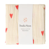Baby Swaddle - Beige Hearts
