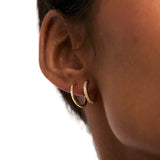 Pave Huggie Hoops