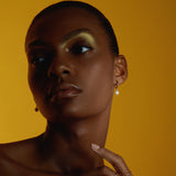 Pearl Drop Huggie Earrings - Gold