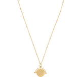 Luxe Disc Spinner Necklace - Gold