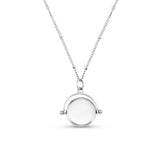 Luxe Disc Spinner Necklace - Silver