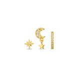 Crystal Moon & Star Ear Party