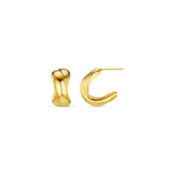 Luxe Crossover Hoops - Gold