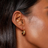 Tapered Dome Earrings - Gold