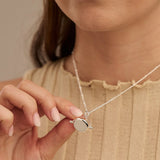 Luxe Disc Spinner Necklace - Silver