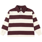 Rugby Polo - Burgundy Stripe