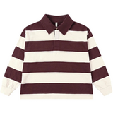 Rugby Polo - Burgundy Stripe