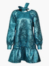 Turquoise Metallic Dress