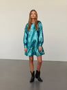 Turquoise Metallic Dress