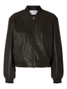 Estella Leather Bomber Jacket