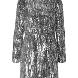Ari Short Sequin Dress- Silver