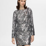 Ari Short Sequin Dress- Silver