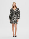 Paula Silver Leaf Short Dress