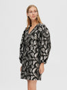 Paula Silver Leaf Short Dress