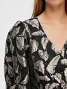 Paula Silver Leaf Short Dress