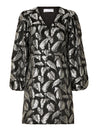 Paula Silver Leaf Short Dress