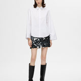 Pearl Detail Cropped Shirt