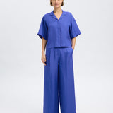 Lyra Linen Pants - Blue