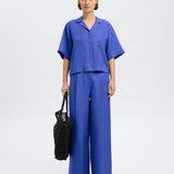 Lyra Linen Pants - Blue