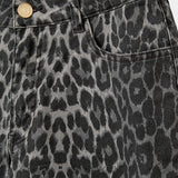 Siennasw Leopard Trousers - Grey leopard