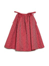 Flower Power Jacquard Midi Skirt - Ruby Red