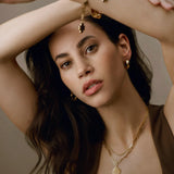 Luxe Crossover Hoops - Gold