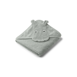 Albert Hooded Towel - Hippo Dove Blue