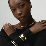 Statement Molten Metal Cuff- Gold