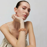 Flat Chain Bracelet - Blush Marble