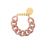 Flat Chain Bracelet - Blush Marble