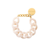 Flat Chain Bracelet - Latte Marble