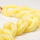 Flat Chain Bracelet - Lemon Marble