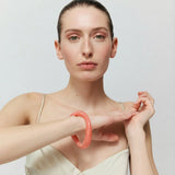 Big Loop Bangle - Watermelon Marble