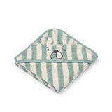 Albert Hooded Towel - Peppermint Stripe