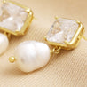 Crystal Stud and Pearl Drop Earrings