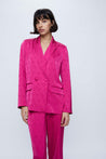Pink Jacquard Blazer