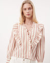 Taya Blouse - Cream/Red