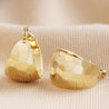 Petite Wide Hammered Hoop Earrings