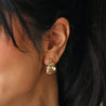 Petite Wide Hammered Hoop Earrings