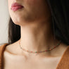 Rainbow Enamel Ball Chain Layered Necklace