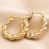 Large Stainless Steel Twisted Hoops