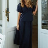 Yara Poplin Skirt Navy