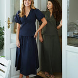Yara Poplin Skirt Navy