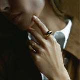 Tigers Eye Statement Ring