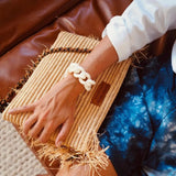 Flat Chain Bracelet -Off-White